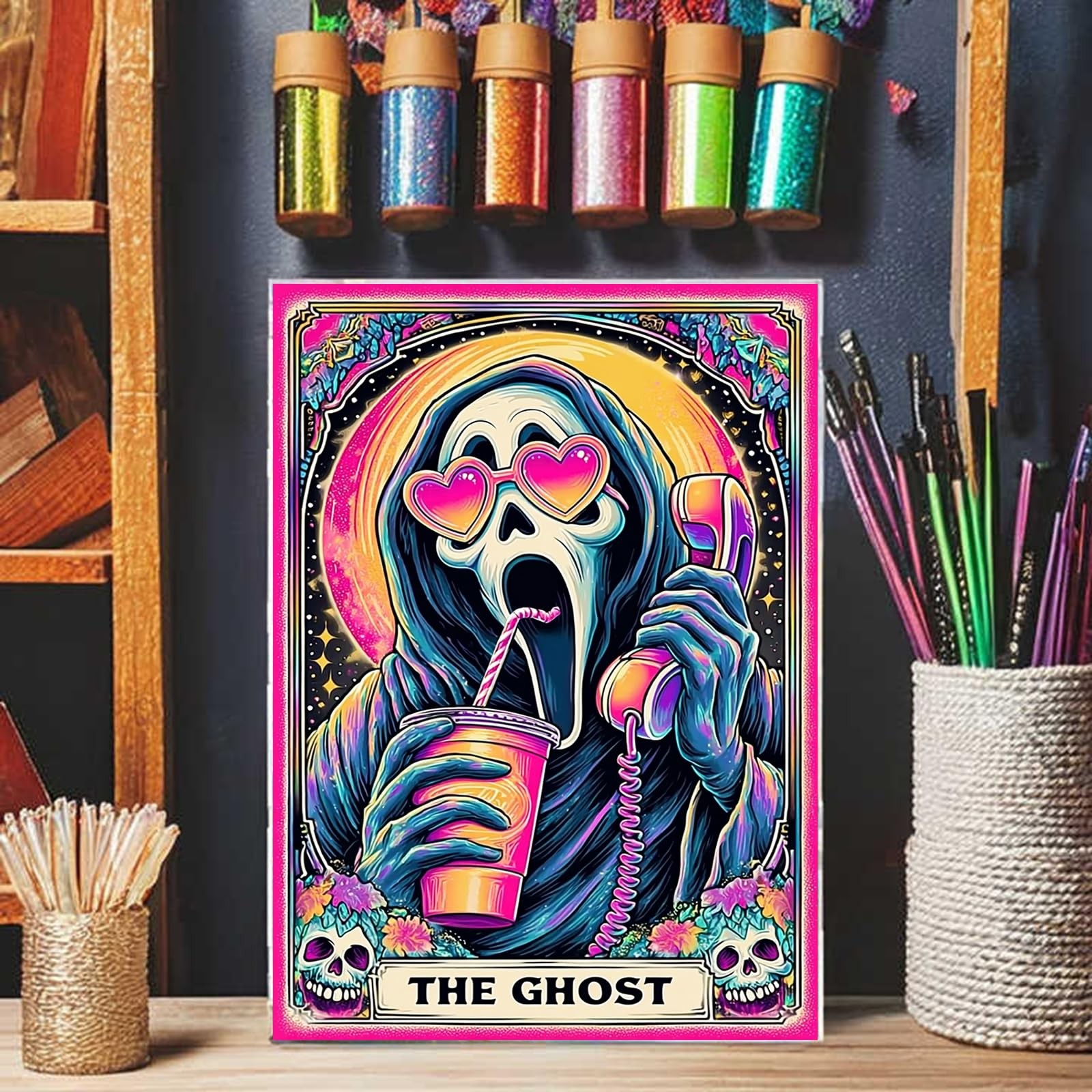 Halloween Ghost Diamond Art Painting Kits for Adults 5D DIY Full Drill 12x16