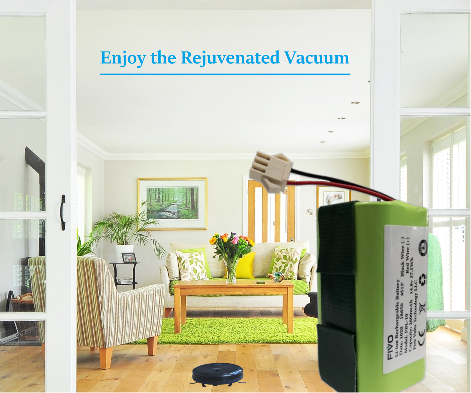 Eufy RoboVac 11S,11S Max, 12, 15T,15C,15C Max,25C,30,30C Max replacement battery