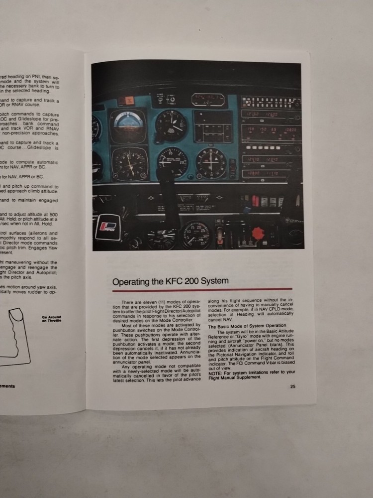 King KAP/KFC 200 Flight Control Systems Pilots Guide -Reproduction