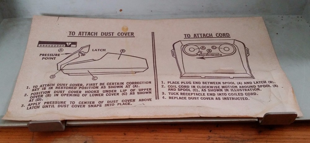 Vintage Smith Corona Model 800 Electric Adding Machine Plastic Outer Cover Case