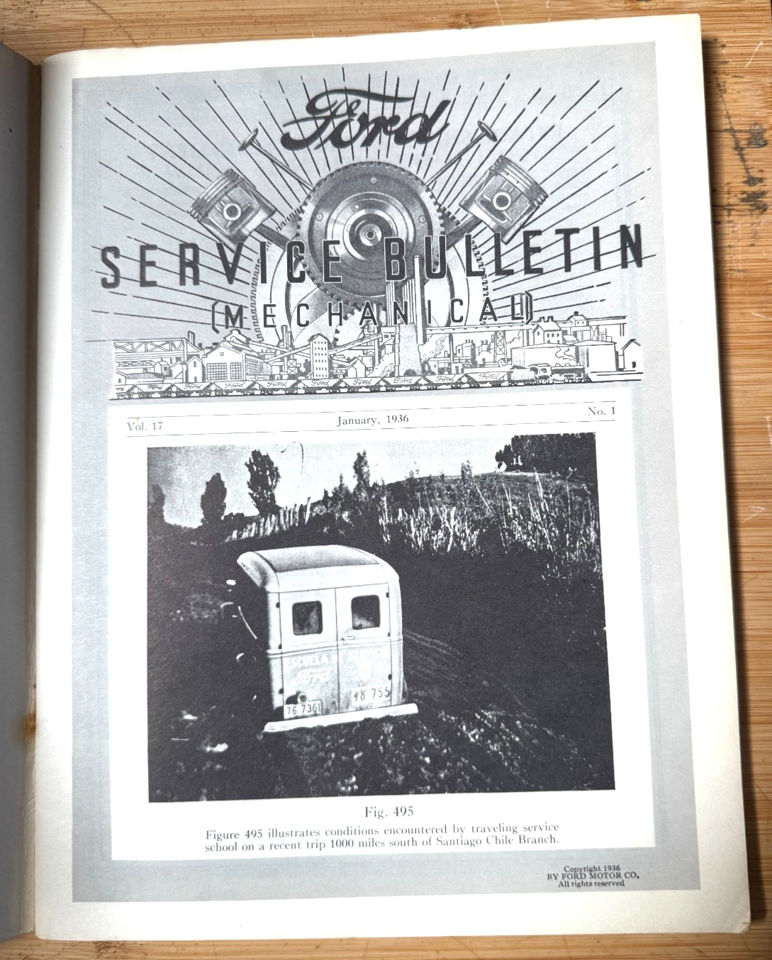 Vintage Ford Service Bulletin Complete for Ford V8 Cars of 1936