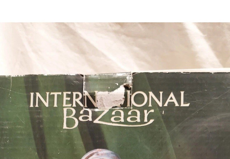International Bazaar Stoneware 3 Sections Candy Dish Rare Vintage