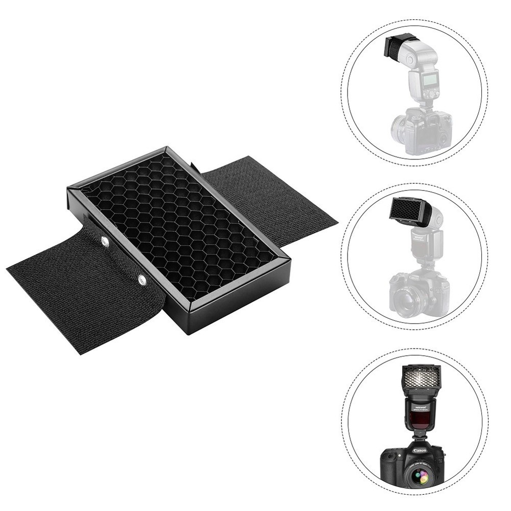 Portable Flash Spot Filter Honeycomb Grid Softbox Reflector for Flash