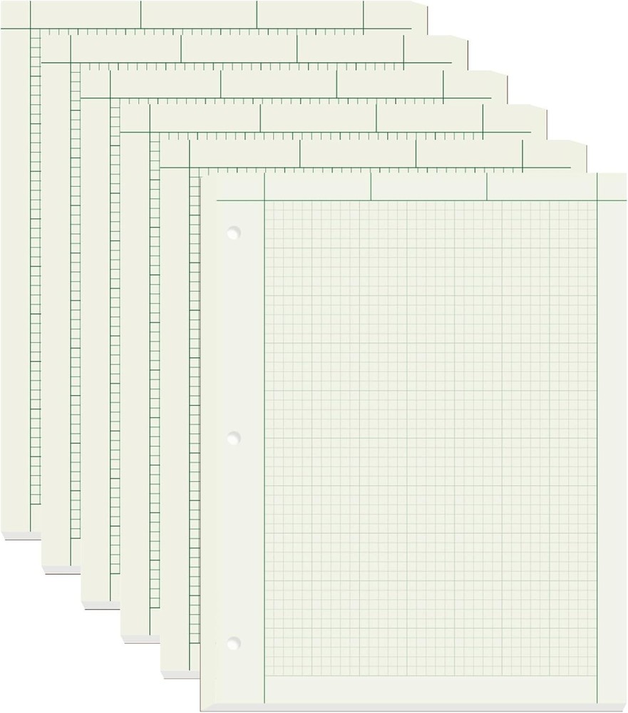 6 Pads Engineering Paper Notebook, Engineering Computation Pad, 8.5X11 Inch Engi