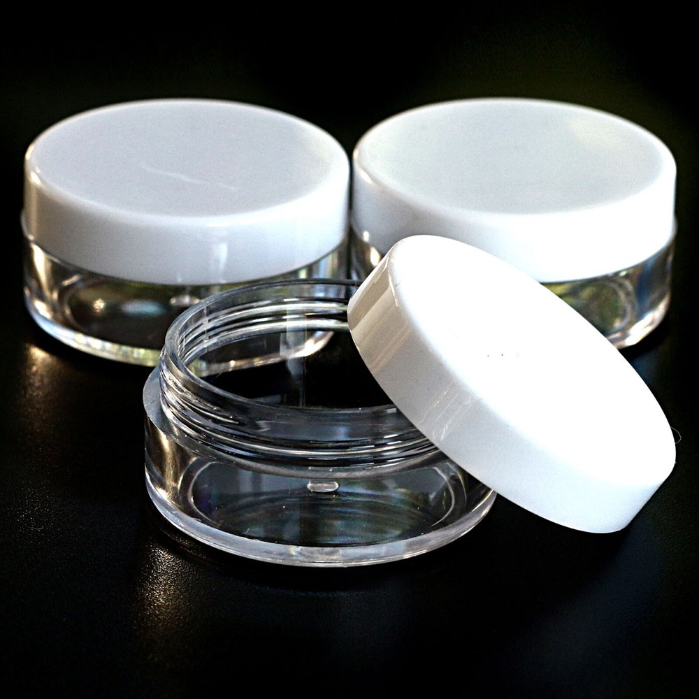 10ml empty craft jars/ pots VARIOUS QUANTITIES / lip balm /cosmetic /glitter jfw