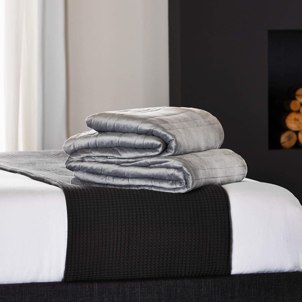 Malouf Anchor 5lb Weighted Throw Blanket (Ash Grey)