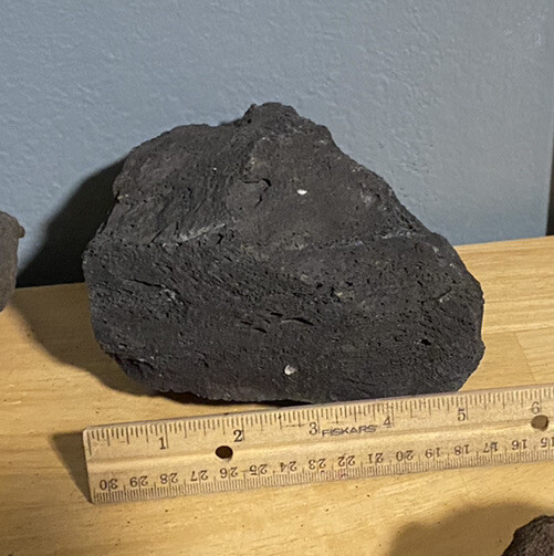15 lbs. LARGE 6-8” Black Lava Rock (Approx. 15-18) Fire Pit -R&D Rock and Stone