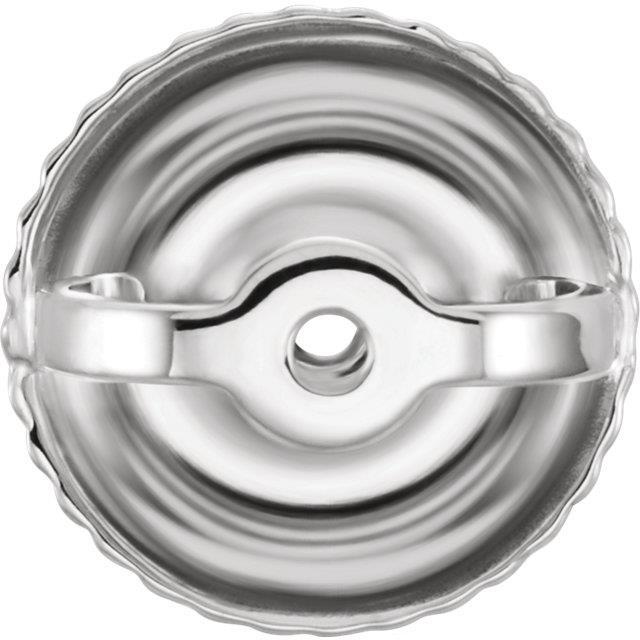 2 pcs 0.032" 18K White Gold Threaded (Screw On) Earring Backing