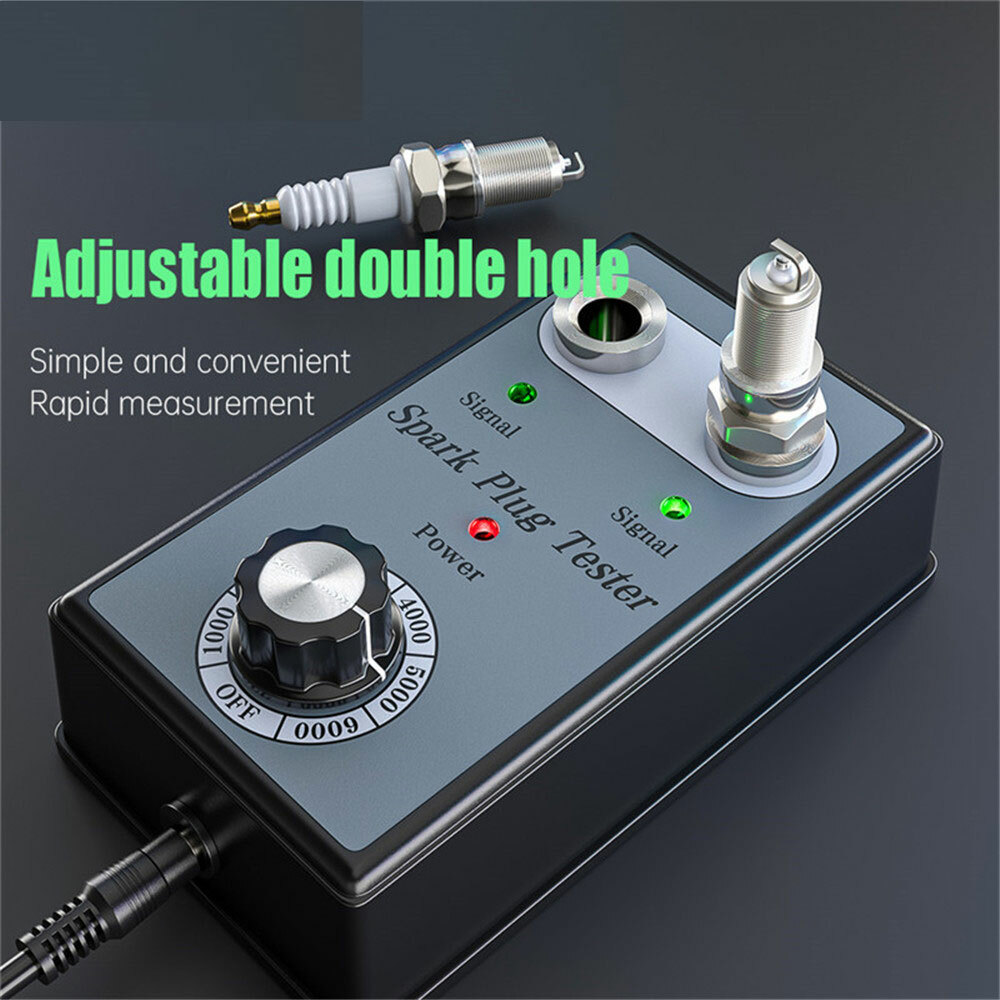 Car Spark Plug Tester Ignition Plug Analyzer Diagnostic Tool Dual Hole ELH
