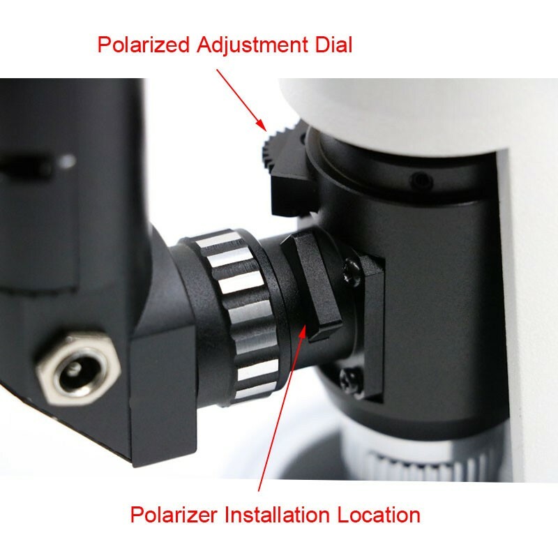 Portable Polarizing Metallograph Microscope w/ Polarizing Filter Carrying Box