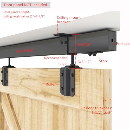 20FT Ceiling Mount Outdoor Double 20FT-Double door kit Ceiling mount hardware