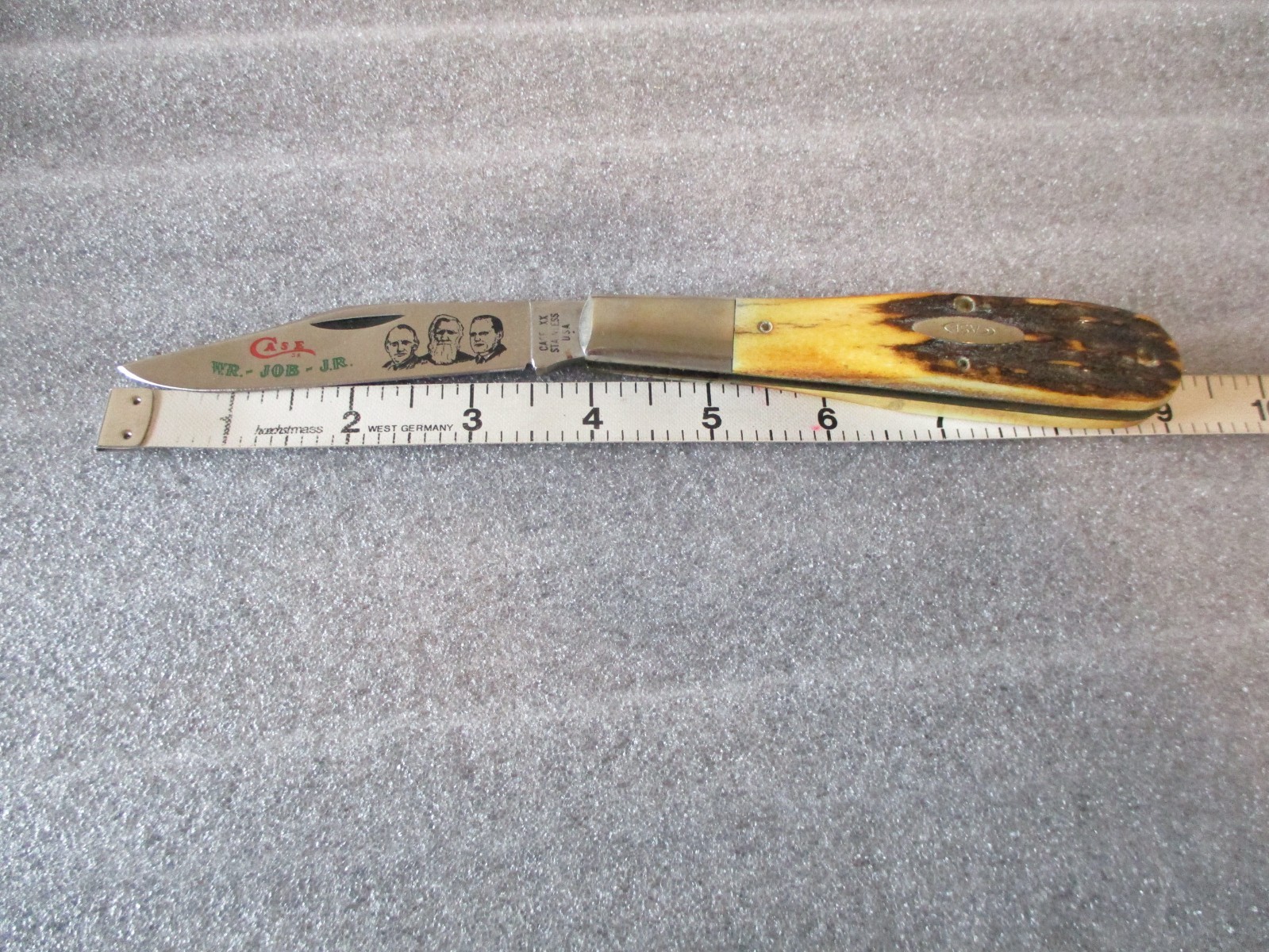 VINTAGE CASE XX 5143 SSP LTD PRODUCTION FOUNDERS STAG KNIFE in DISPLAY CASE