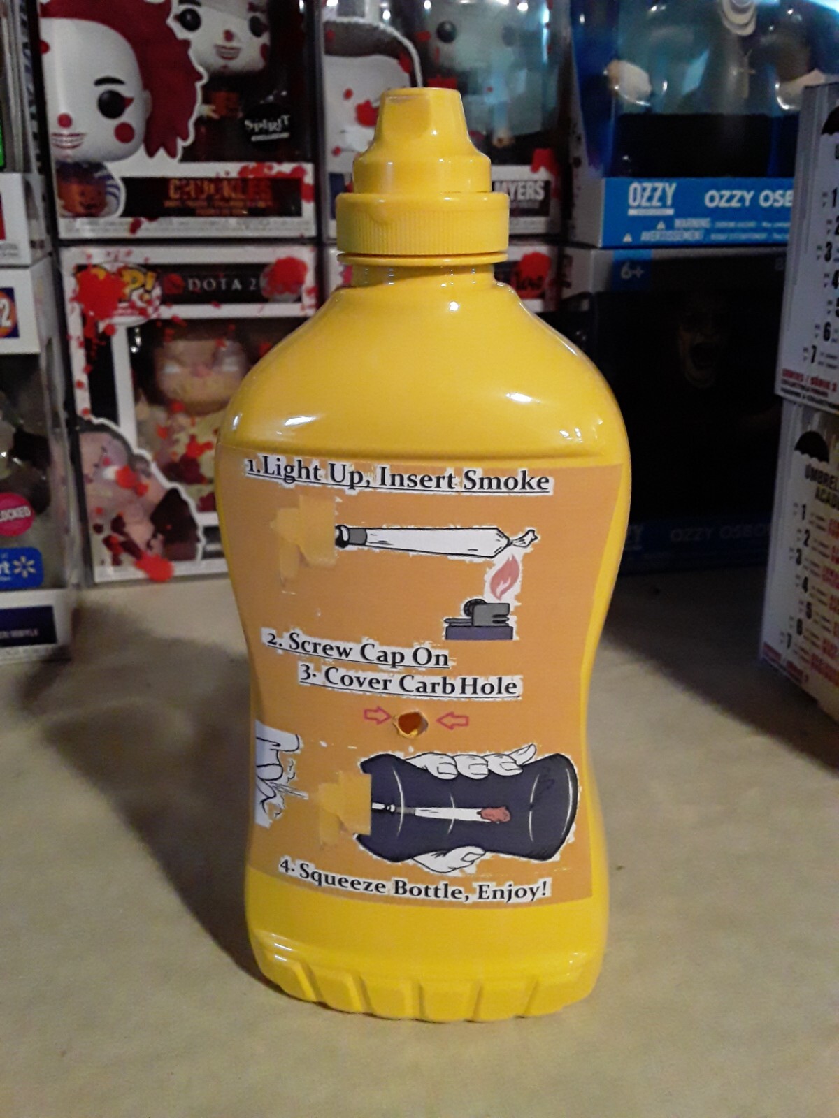 Custom Mustard Power Hitter! Windproof Air Filters. 3/8" Stem for larger smoke!