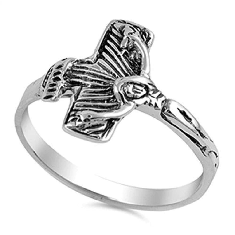 Body Accentz Sterling Silver Ring - Crucifix