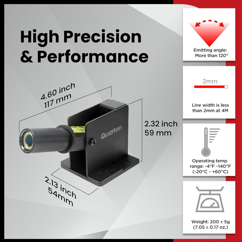 Laser Level ML-100 Red Line Generator for Indoor Large-Scale Cutting, Measuring,