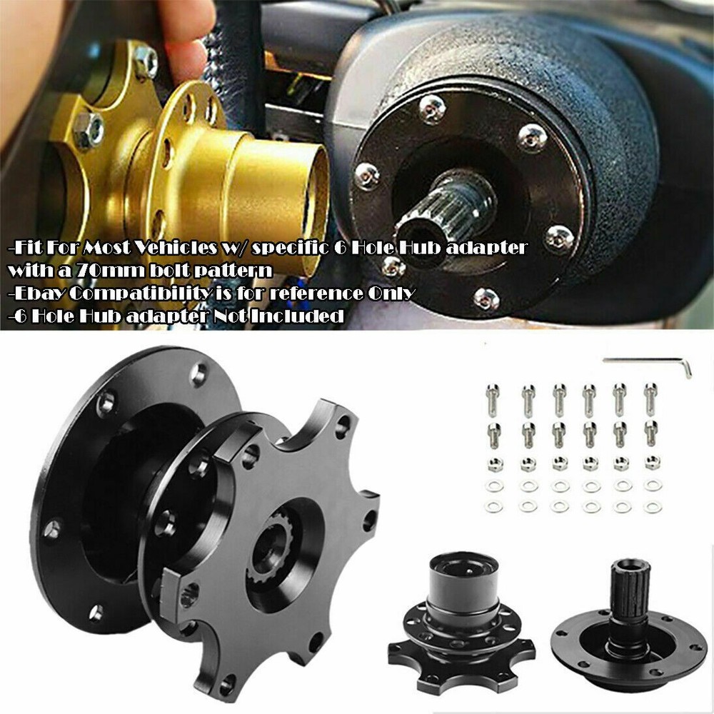 Universal Steering Wheel Quick Release Hub Racing Adapter Snap Off Boss Kit