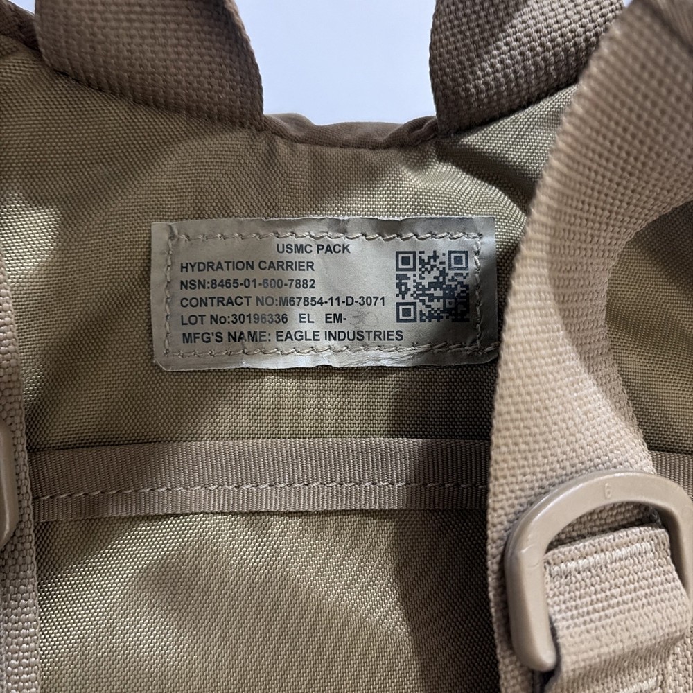 USMC Issue Coyote FILBE Hydration Pack Carrier Bag Backpack - With 100oz Bladder