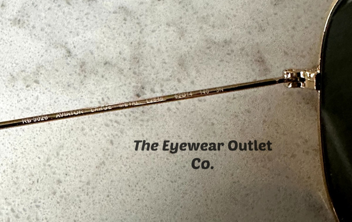 Store Display Rayban Classic Green G15 Lens Aviator RB3025 58 /62 Men Women