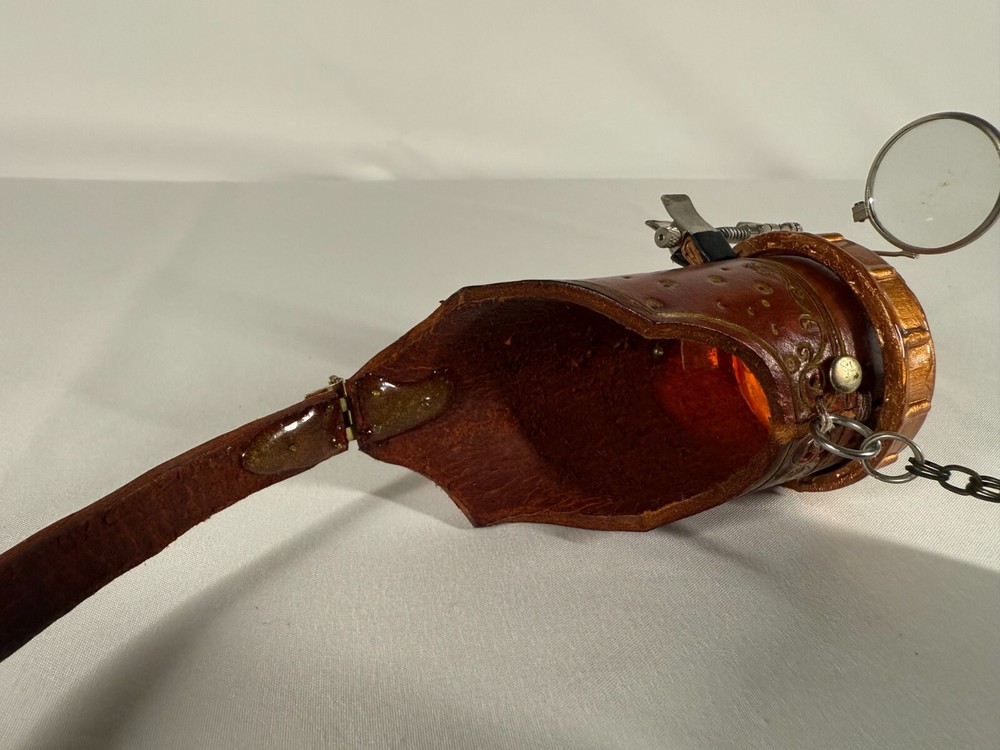 Leather Steampunk Handcrafted Prop Goggles