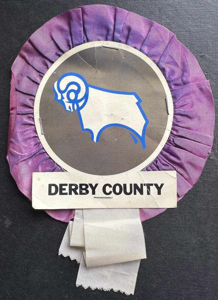 DERBY COUNTY Original Vintage 1970s Rosette