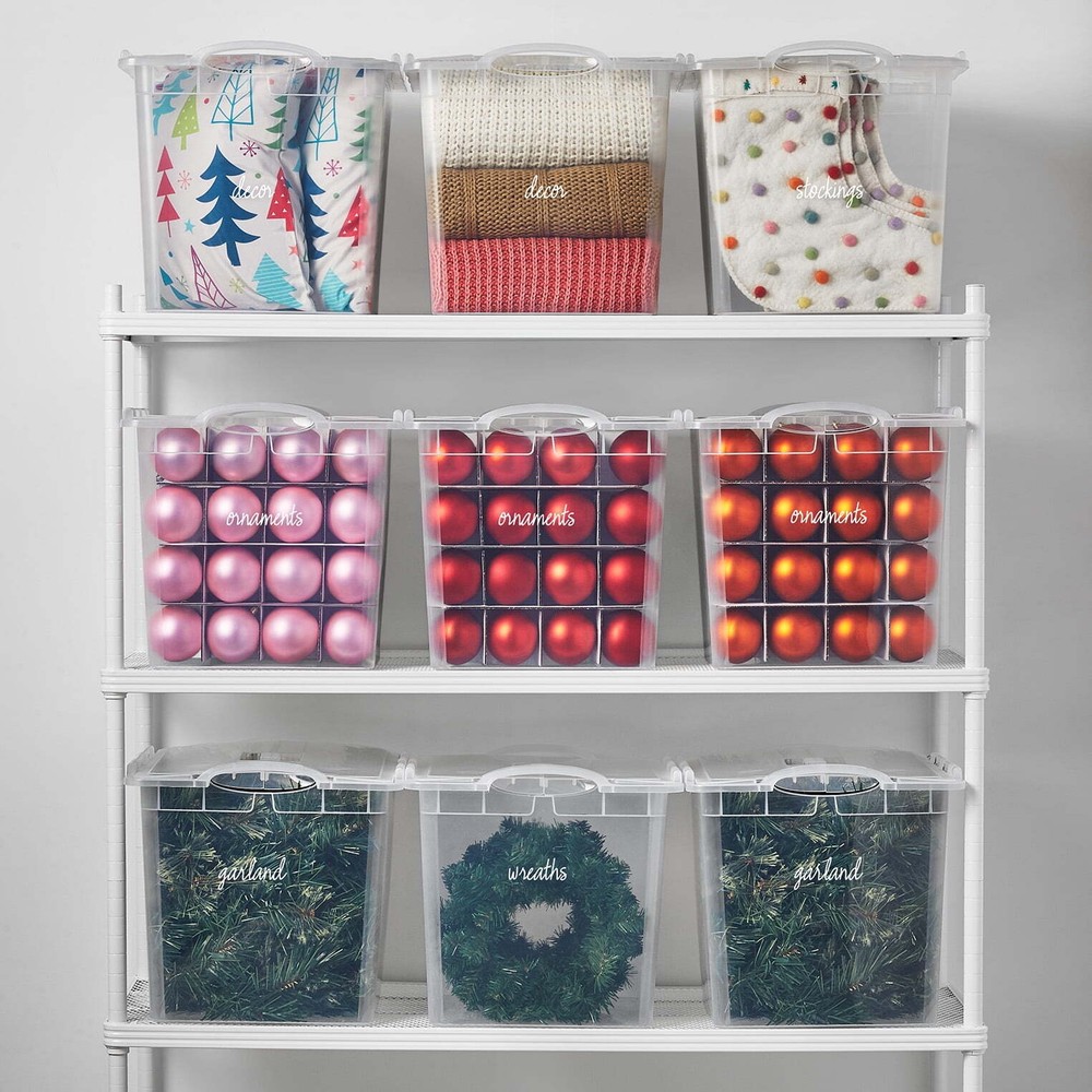 Plastic Christmas Light Storage Organizer, Clear, 2 Count