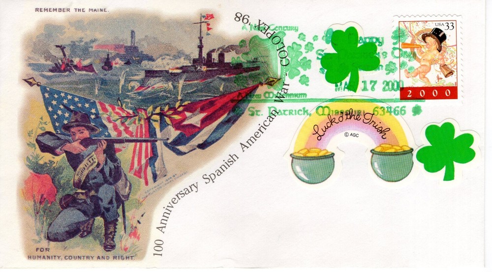 HAPPY ST PATRICK DAY,  ST PATRICK, MO 2000    FDC14901
