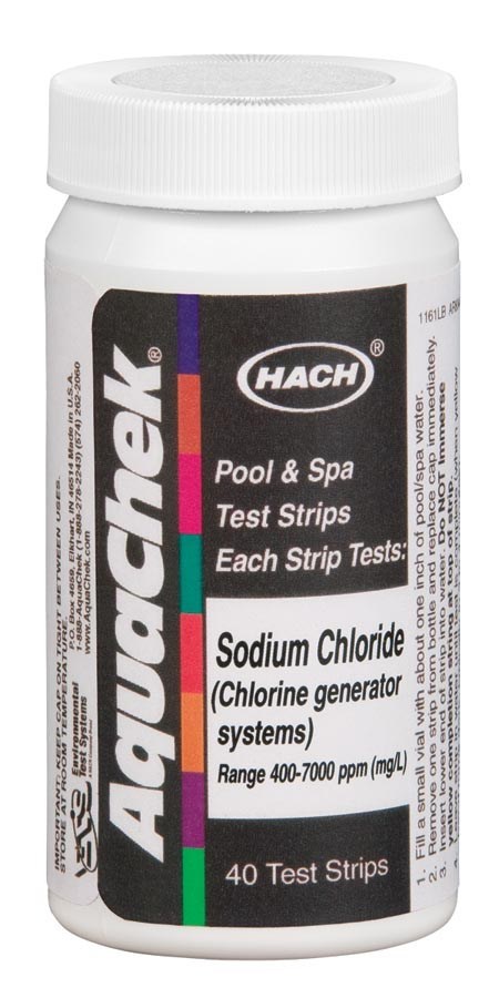 AquaChek Salt Titrators, White Salt Water Test Strips 40 Ct 561161 Salt Chlorine