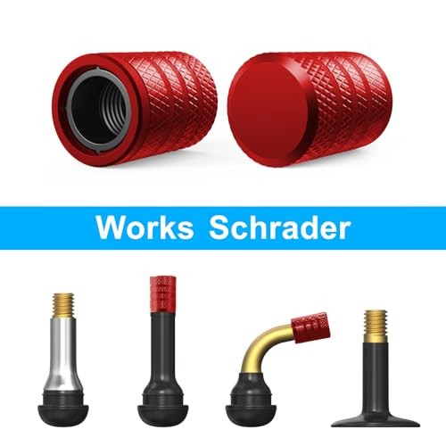 Tire Valve Stem Caps, Red(4 Pack) red