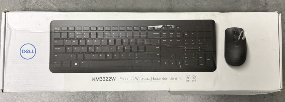 Dell Wireless Keyboard and Mouse KM3322W, Wireless - 2.4GHz