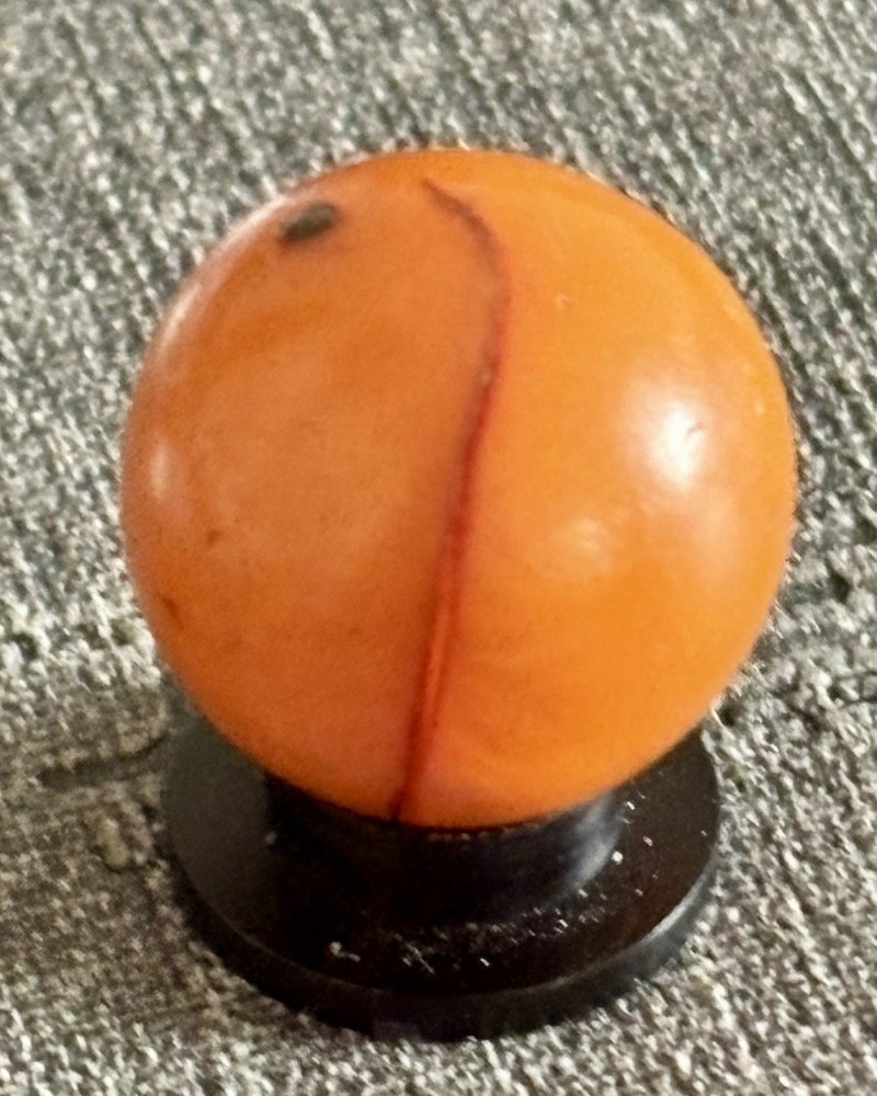 Antique Amber Bakelite Bead .72”