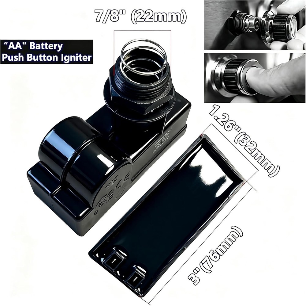 Easy Install AA Battery Push Button Igniter for Gas Appliances
