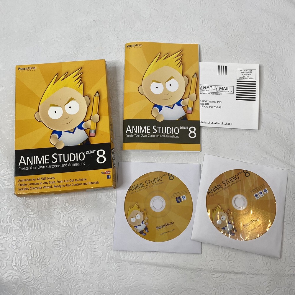 Smith Micro Anime Studio Debut 8 (Retail,1 User) - Full Version for Mac, Window…