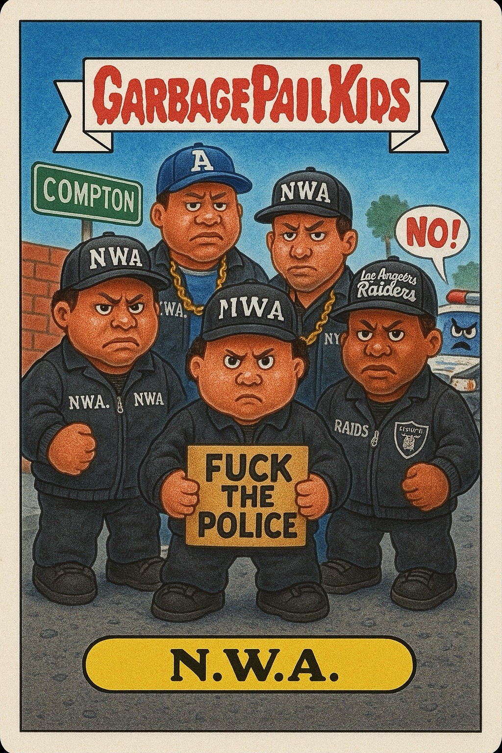 Eazy E Dr Dre Baseball Card  NWA / Hip Hop Custom Card GPK