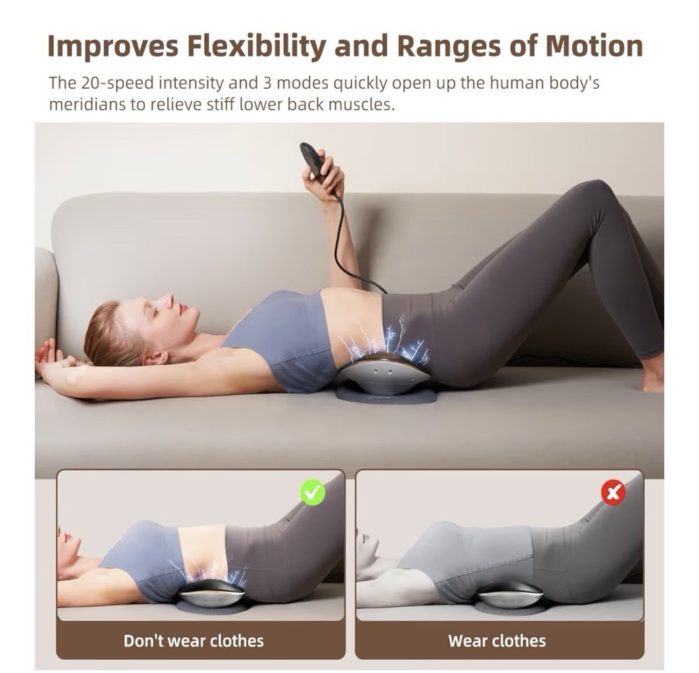Electric Lumbar Traction Device, Multifunctional Back Traction Device with Dy...
