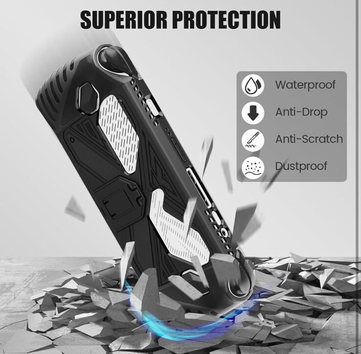 Protective Case with Kickstand+2 Pack Screen Protector+ 4 Joystick Protectors.