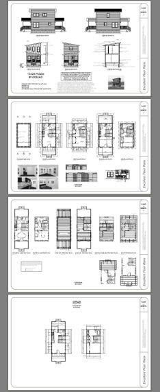 14x24 Tiny House -- 597 sq ft -- PDF FloorPlan -- Model 2