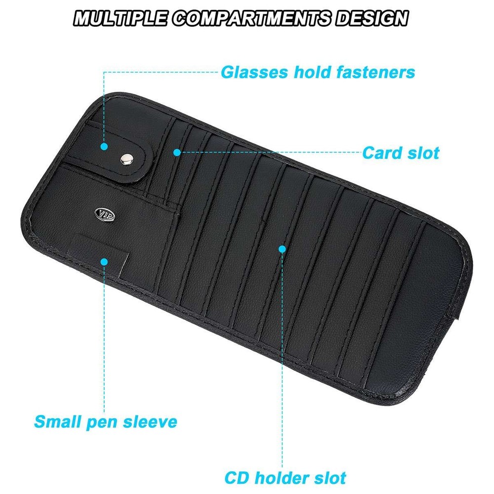 Sun Visor CD Case Holder for Car Multi-Function Visor Organizer for CD/DVD NEW