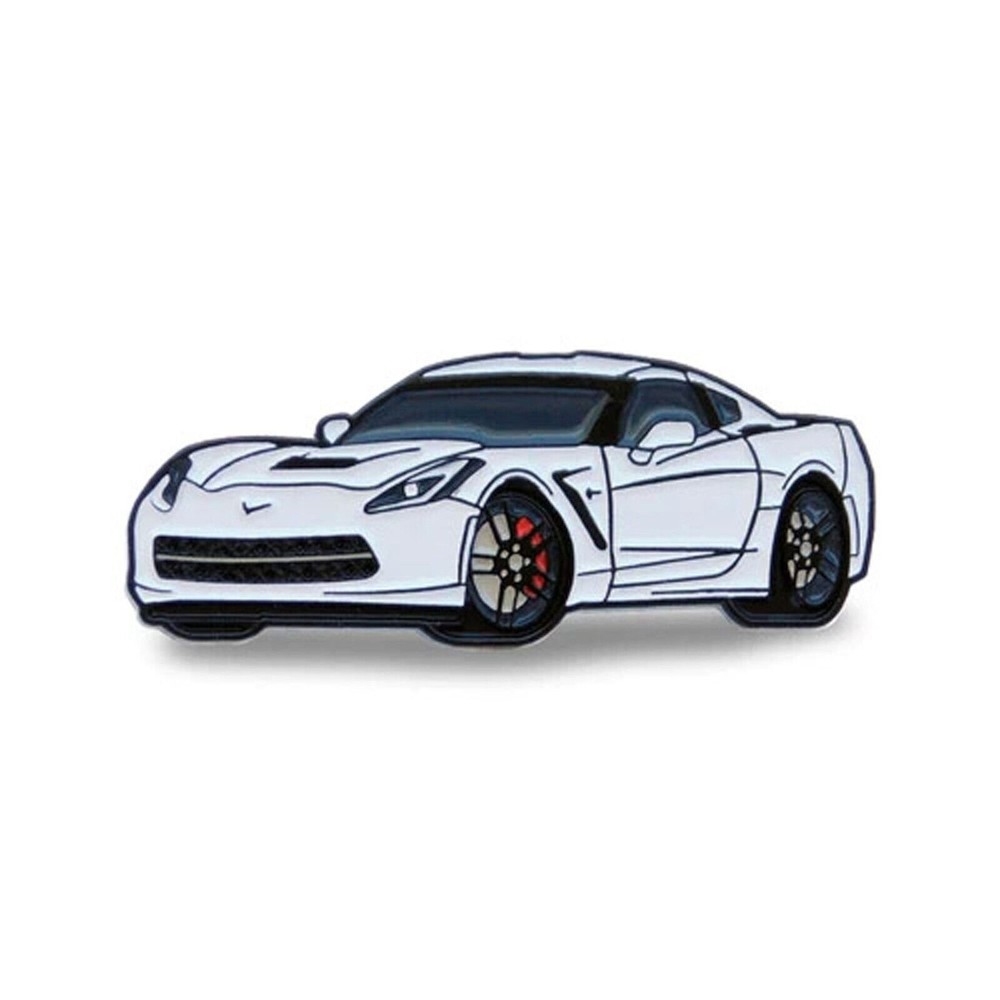 2014-2019 C7 Corvette White Hat Lapel Pin