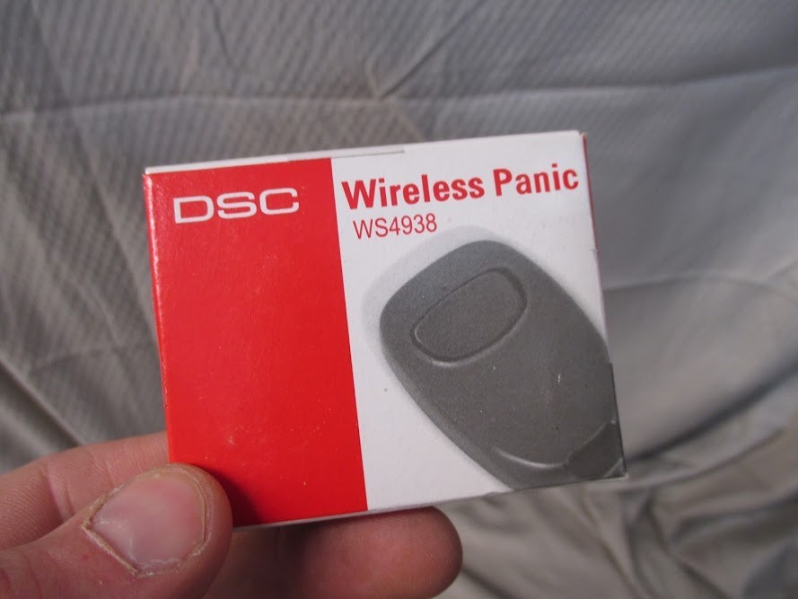 DSC WS4938 Single Button Wireless Panic Remote with Neck Strap & Clip