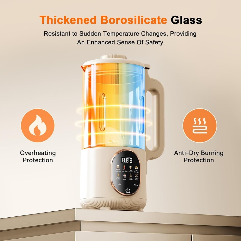Modern 50oz Nut Milk Machine - Automatic with Delay Start and Keep Warm Features