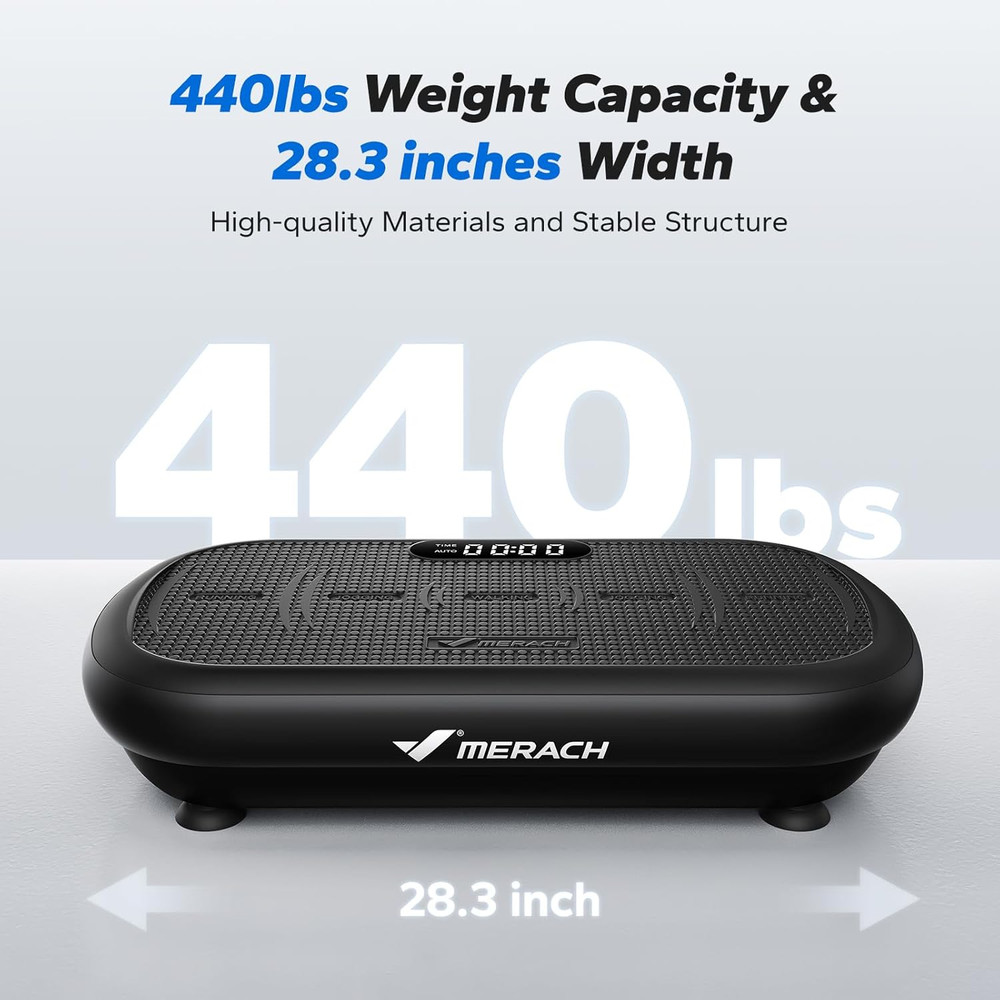 Vibration Plate Exercise Machine, Vibration Plate 440 Lbs Capacity, Bluetooth an