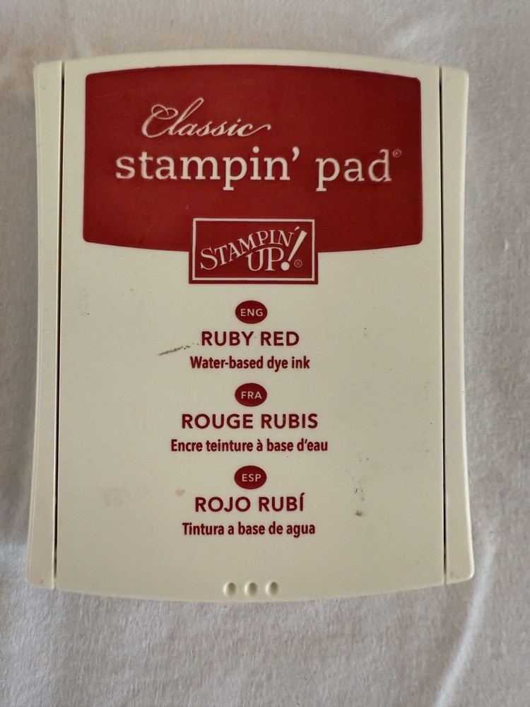 Stampin Up Used Ink Pad RUBY RED