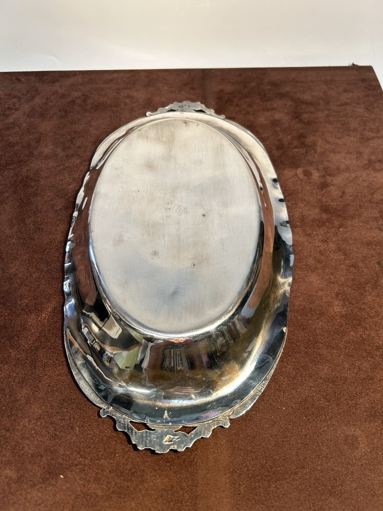 Pairpoint Silver Plate Serving Tray Floral Engraved Pattern 357 Oval Victorian