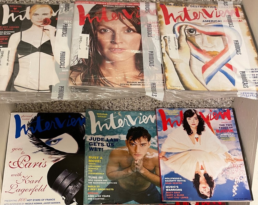 Interview Magazine Back Issues April 2001-November 2004 You Pick One