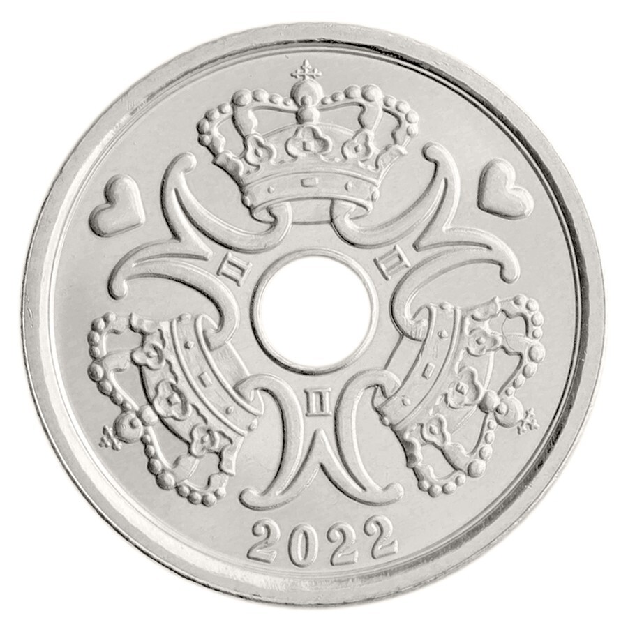Denmark 1 Krone, 2022, KM #873, Mint