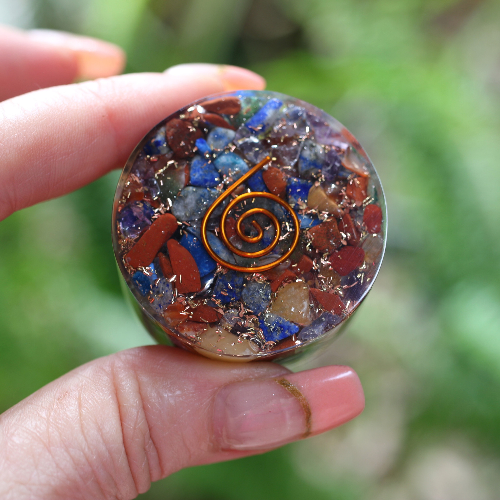 7 Chakra Orgone Tower Buster 1.75" EMF Protection Energy Generator