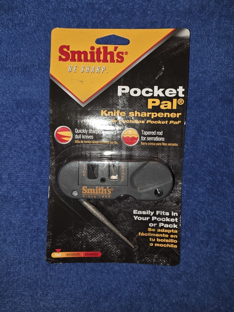 NEW SMITH'S POCKET PAL PP1 Multifunction Knife Sharpener Diamond Rod Serrated