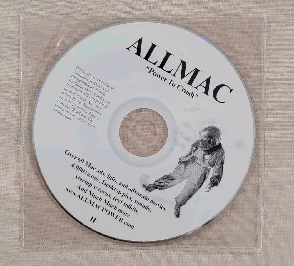 Allmac Ads, Desktop Pics, Movies, 4,000mac Icons Computer Software Cd Disk