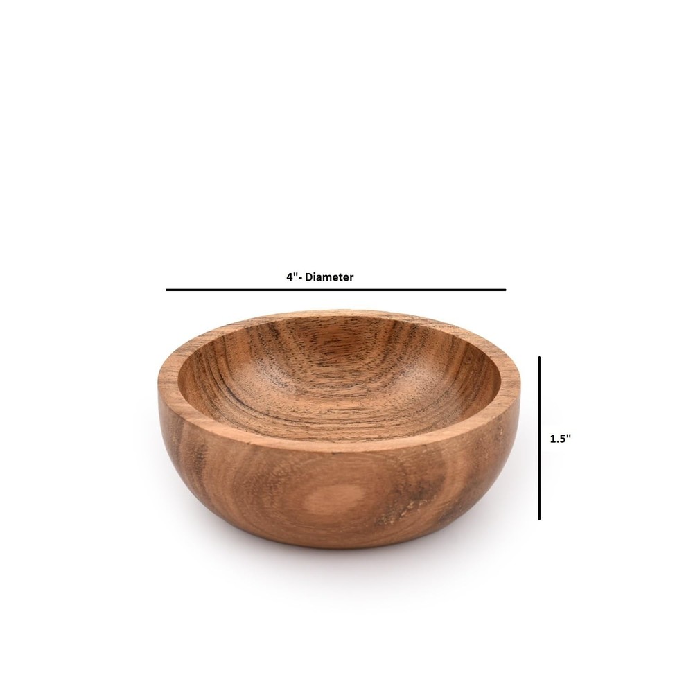 Samhita Acacia Wooden Small Bowl For Nuts, Candy, Appetizer, Snacks, Olive an...