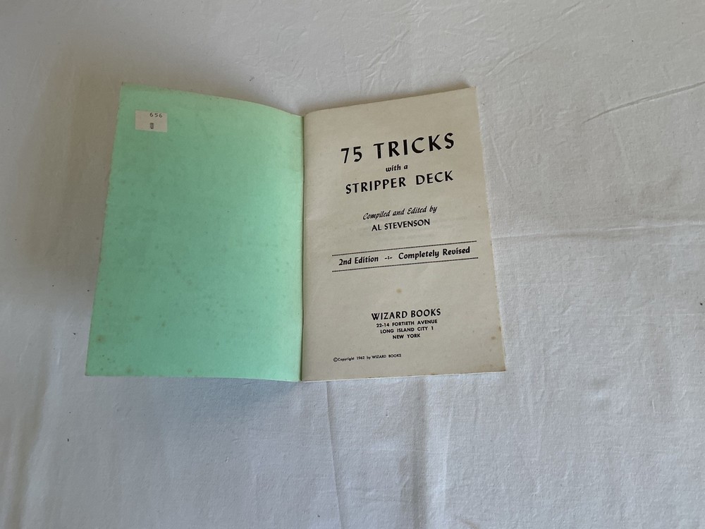 A Stevenson 75 Tricks With Stripper Deck 1962 soft cover